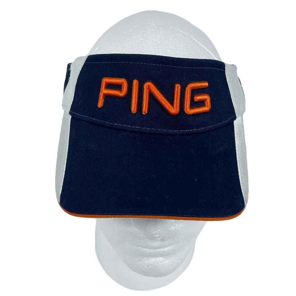 Ping Golf Navy Orange Visor Adjustable Back